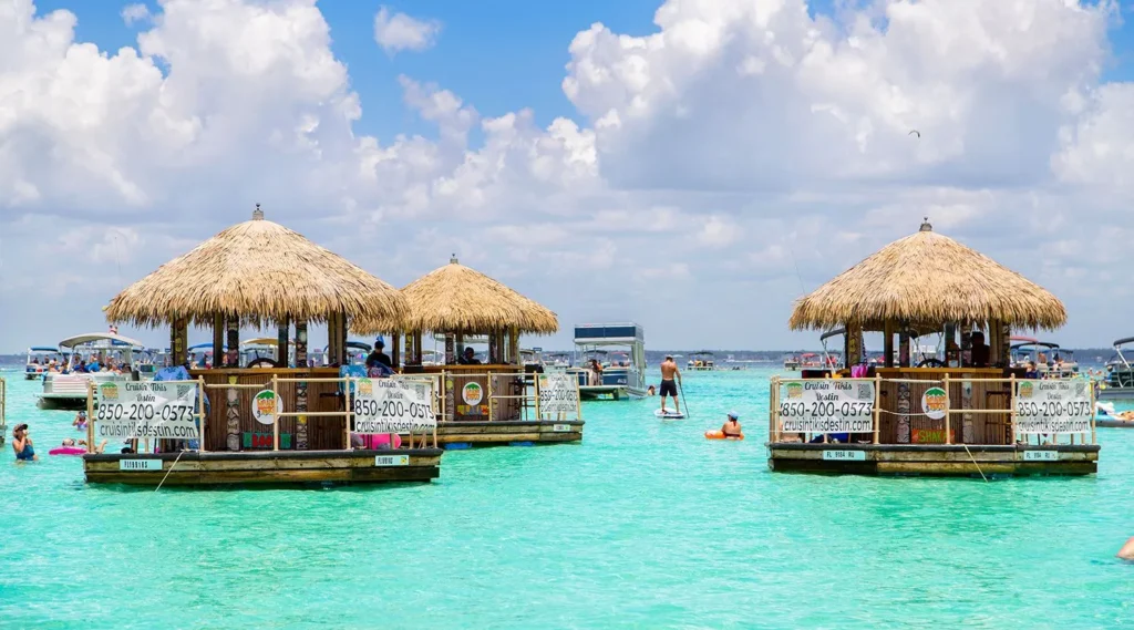 Relaxing On A Tiki Bar, Through The Canals